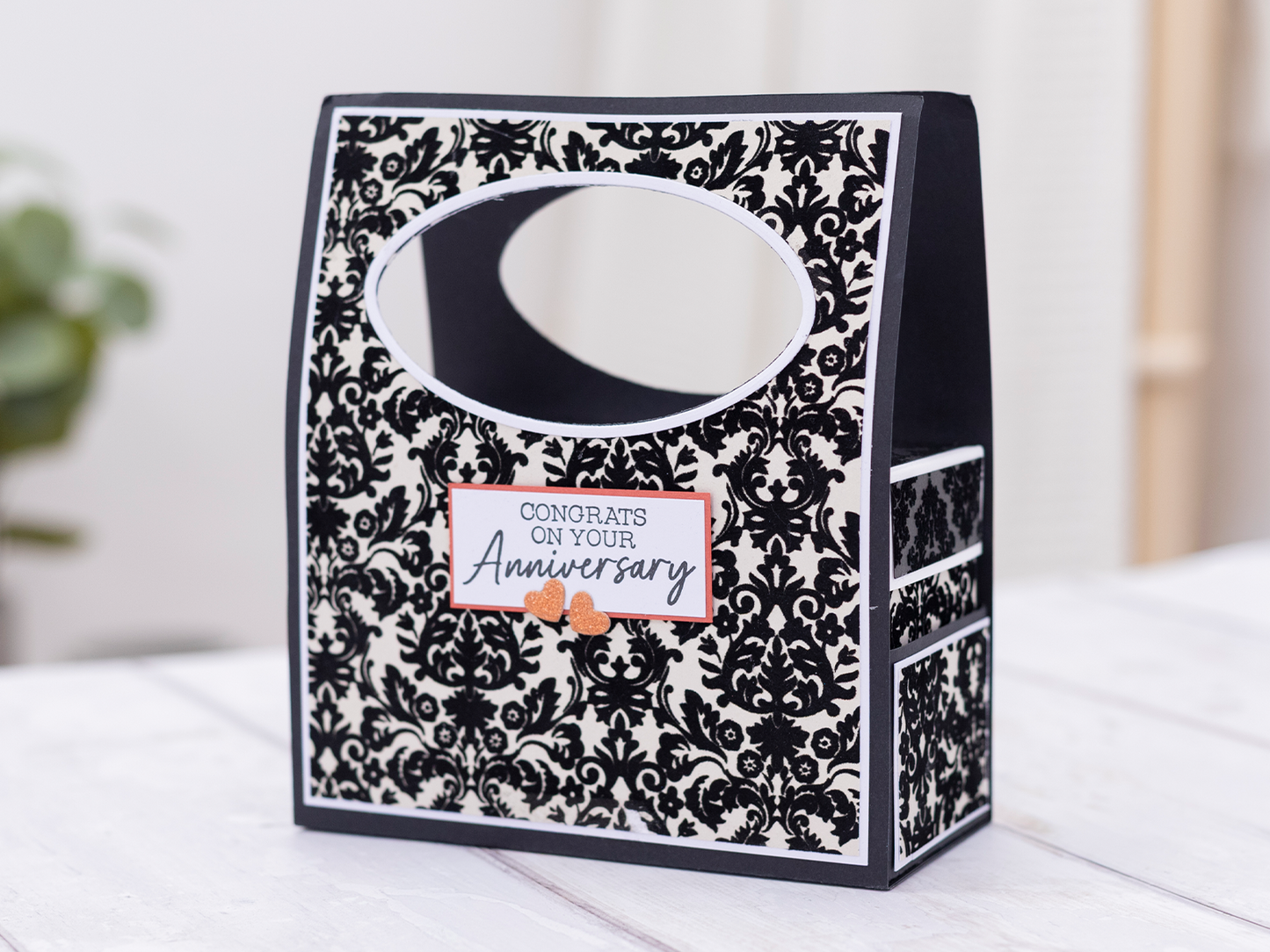 Flocked Damask Paper Pad - 12" x 12"
