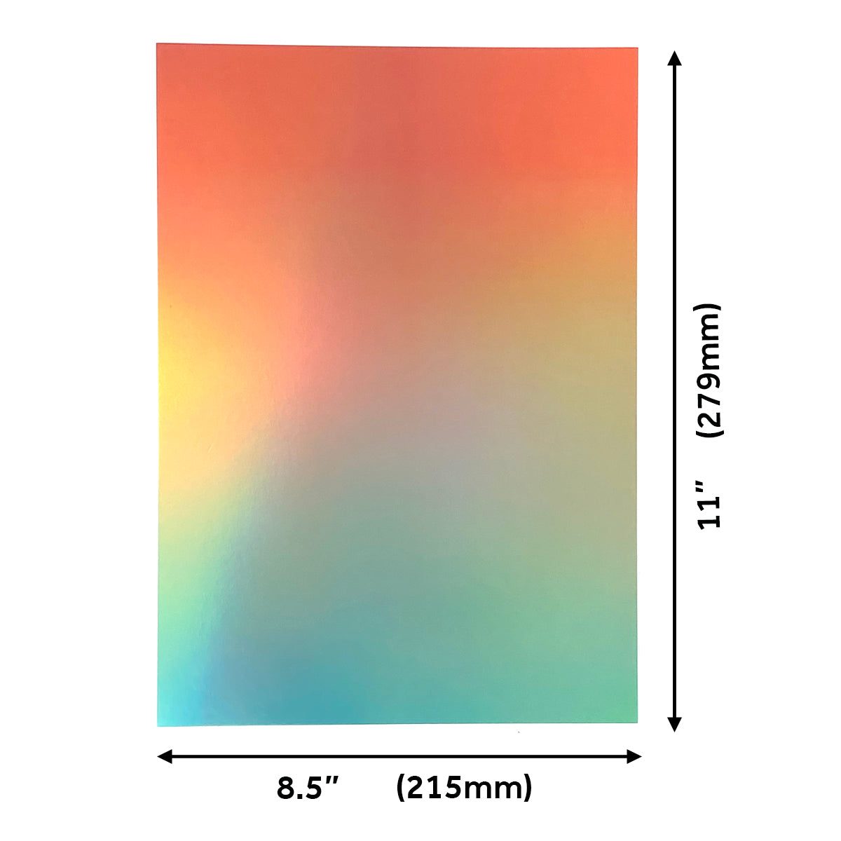 Craft Perfect 8.5x11 Iridescent Mirror Cardstock Pack - Blushing Mermaid