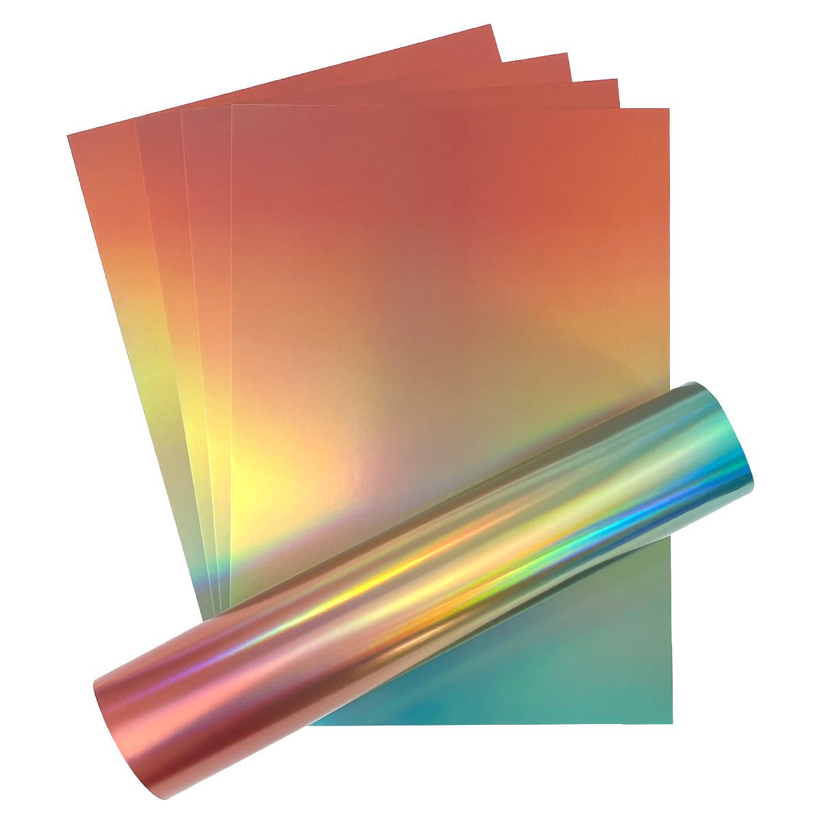Craft Perfect 8.5x11 Iridescent Mirror Cardstock Pack - Blushing Mermaid