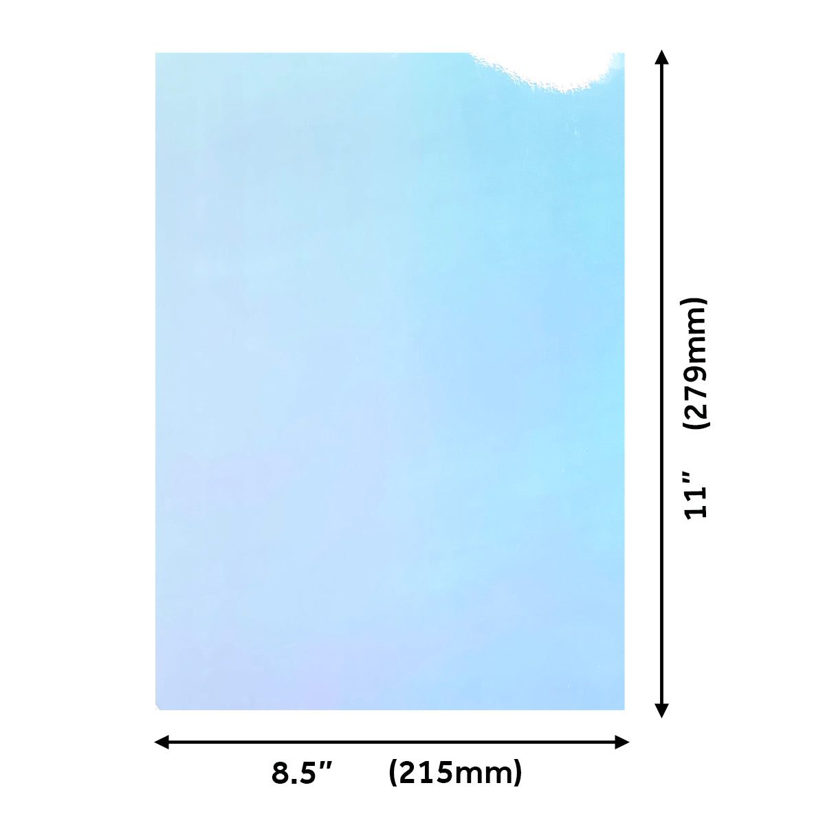 Craft Perfect 8.5x11 Iridescent Mirror Cardstock Pack - Bejeweled Blue