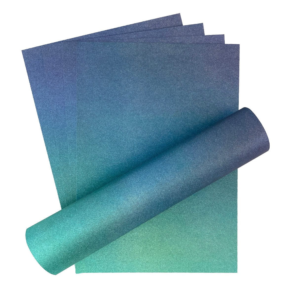 Craft Perfect Glitter Ombre Cardstock Pack - Under The Sea