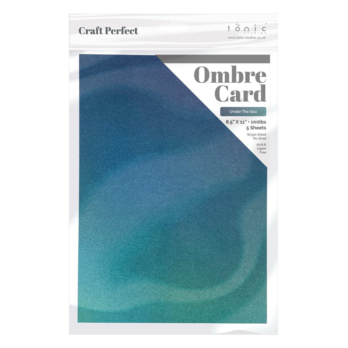 Craft Perfect 8.5x11 Iridescent Mirror Cardstock Pack - Tidal Wave
