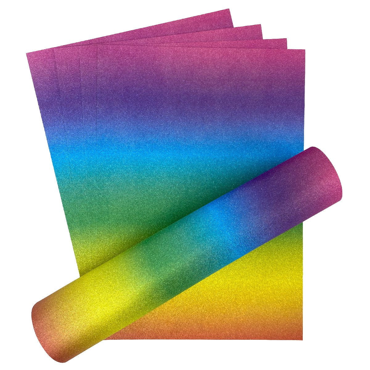 Craft Perfect Glitter Ombre Cardstock Pack - Kaleidoscope Of Color
