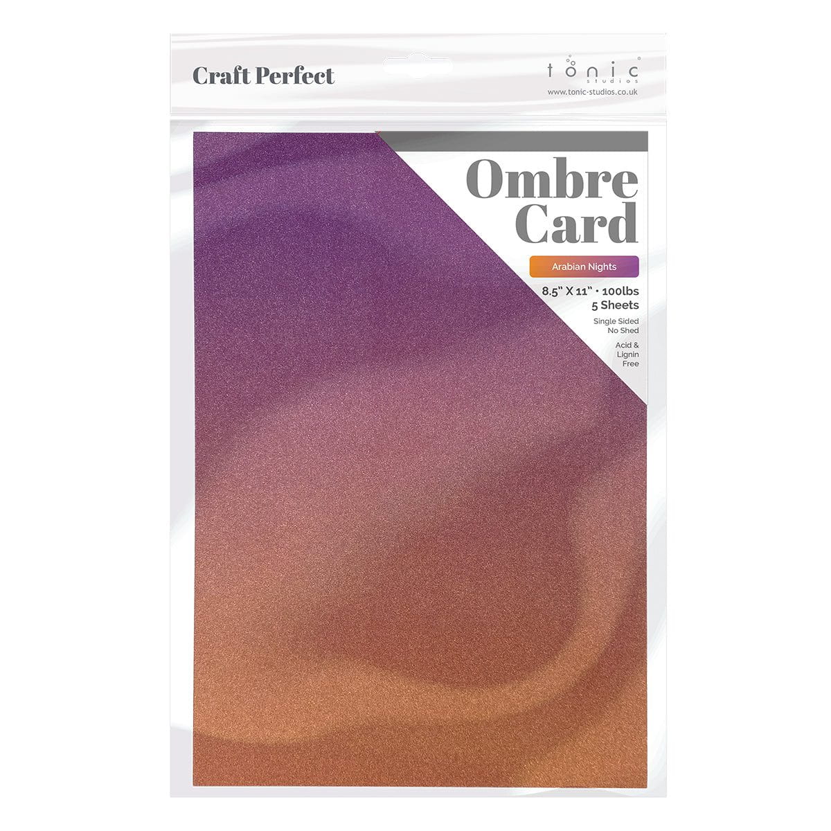 Craft Perfect Glitter Ombre Cardstock Pack - Arabian Nights