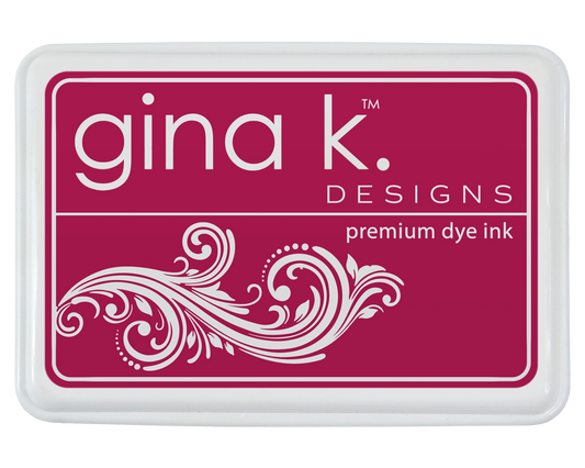 gina k. designs Premium dye - INK PAD LAYERING- Cranberry - Medium