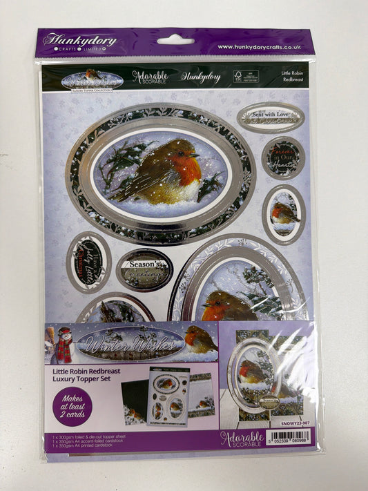 Winter Wishes Luxury Topper Collection - Little Robin Redbreast