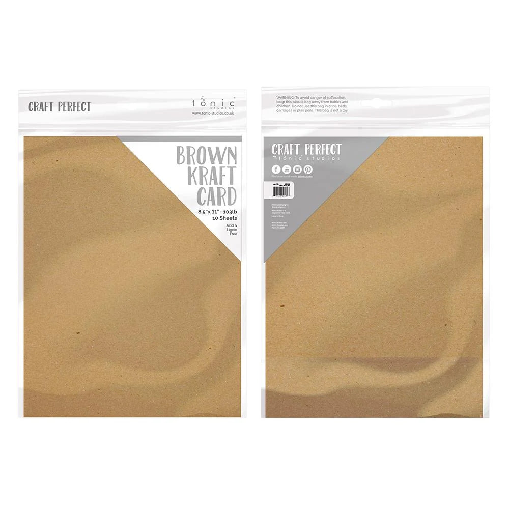 Craft Perfect 8.5x 11" Brown Kraft Cardstock Pack