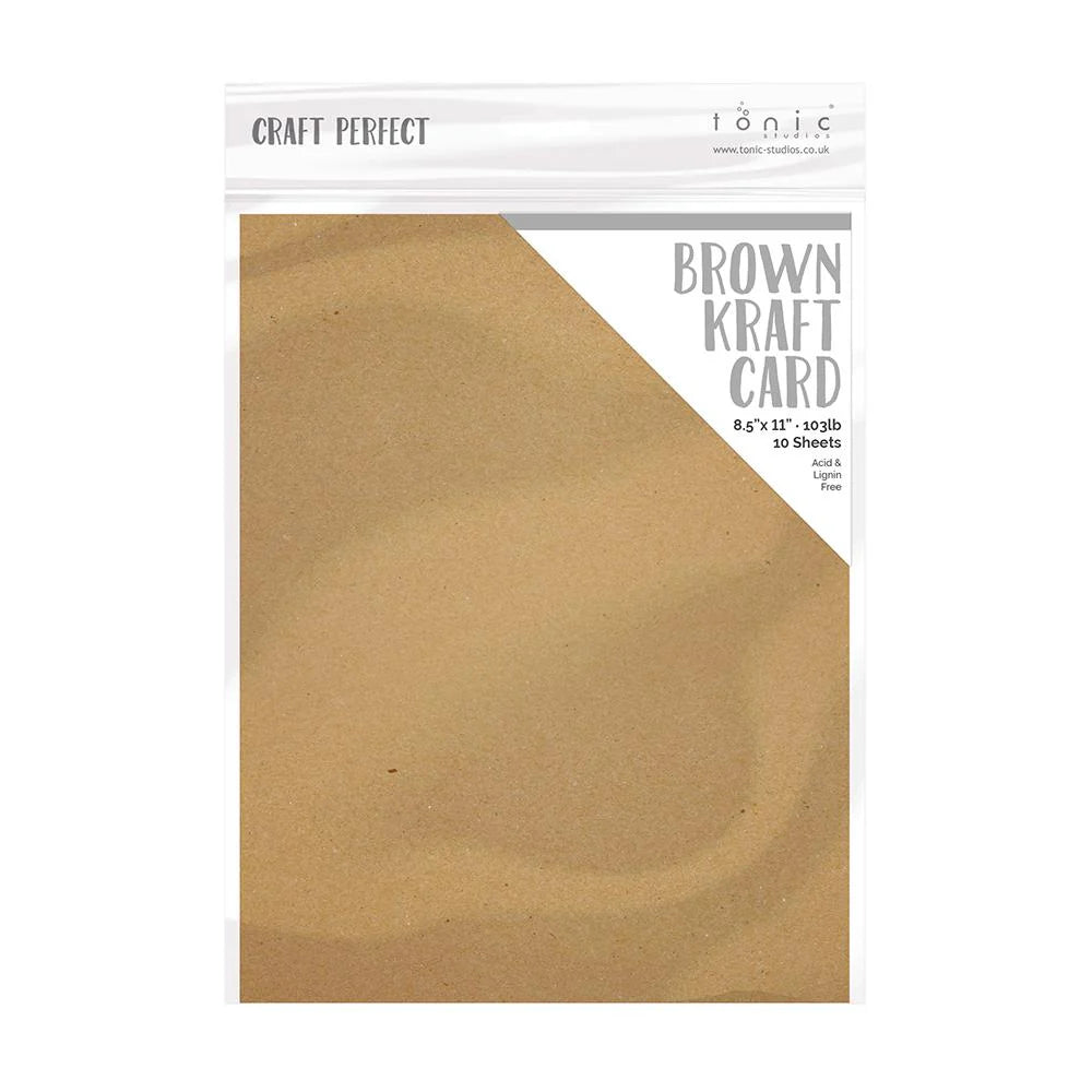 Craft Perfect 8.5x 11" Brown Kraft Cardstock Pack