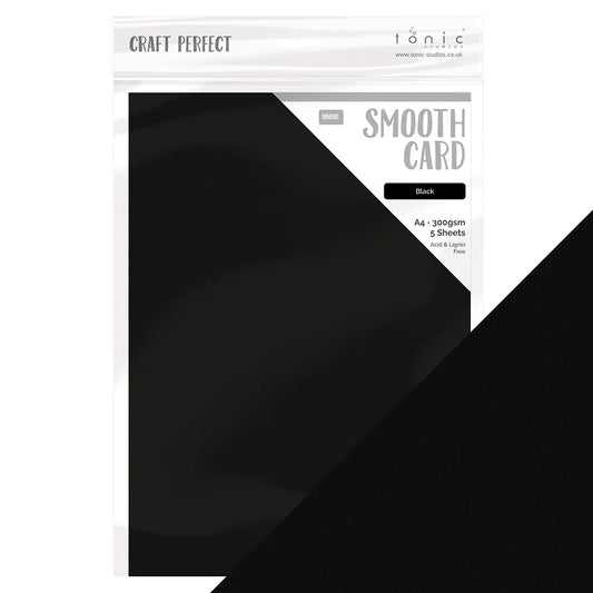 A4 Black Smooth Cardstock (5 pack)