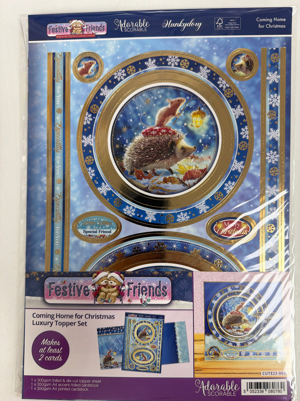 Hunkydory - Festive Friends Luxury Topper Collection - Coming Home for Christmas