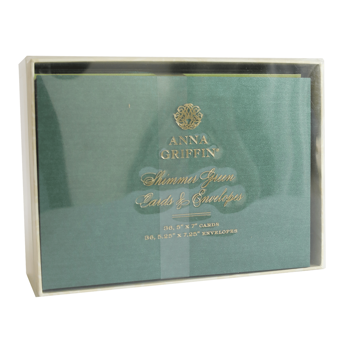 Shimmer Green Cards and Envelopes