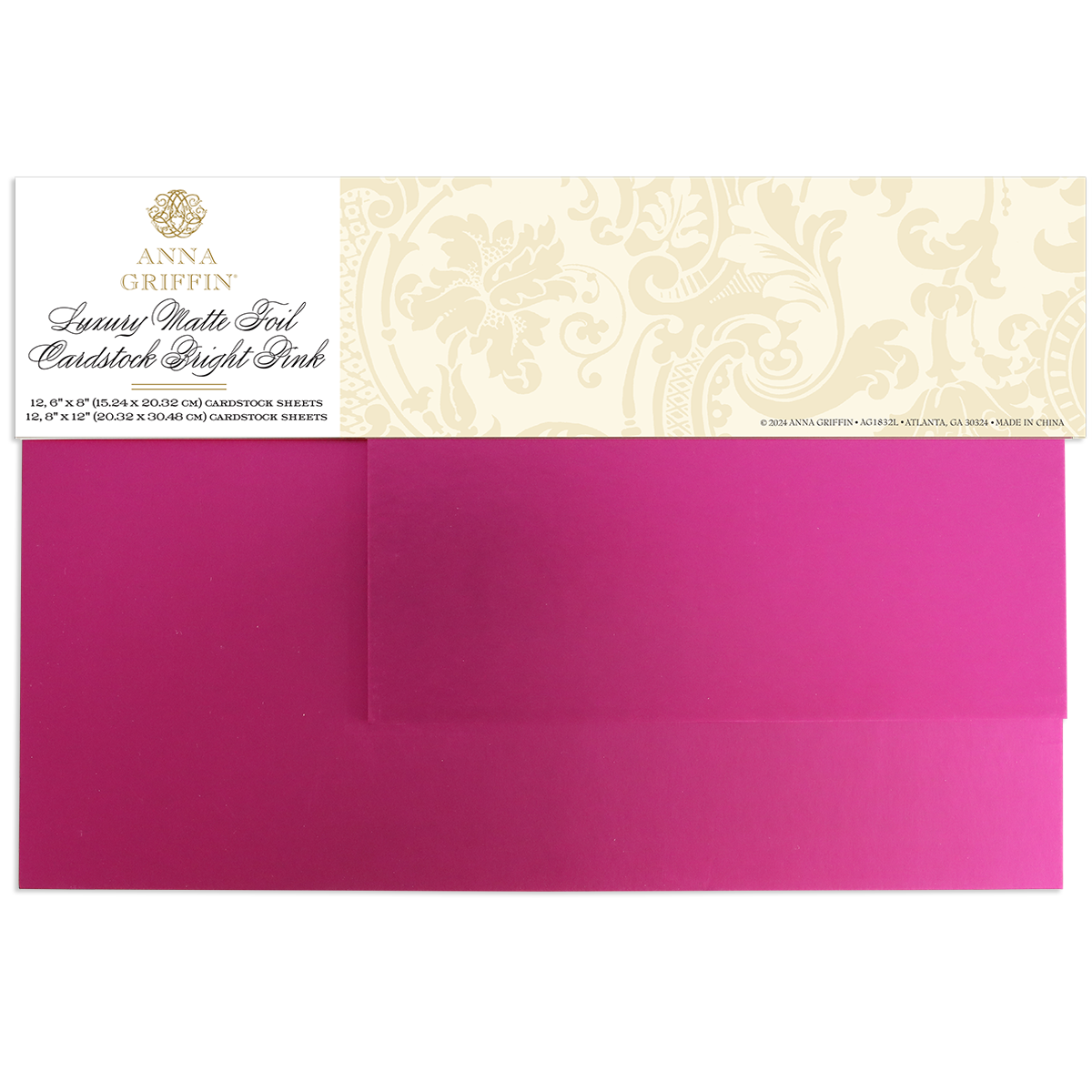 Luxury Matte Foil Cardstock Bright Pink
