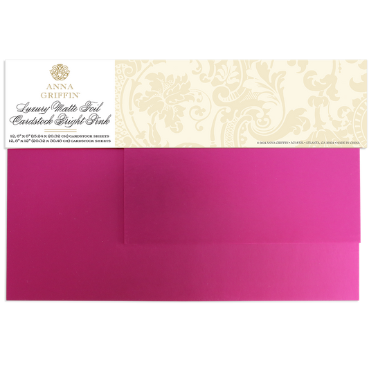 Luxury Matte Foil Cardstock Bright Pink