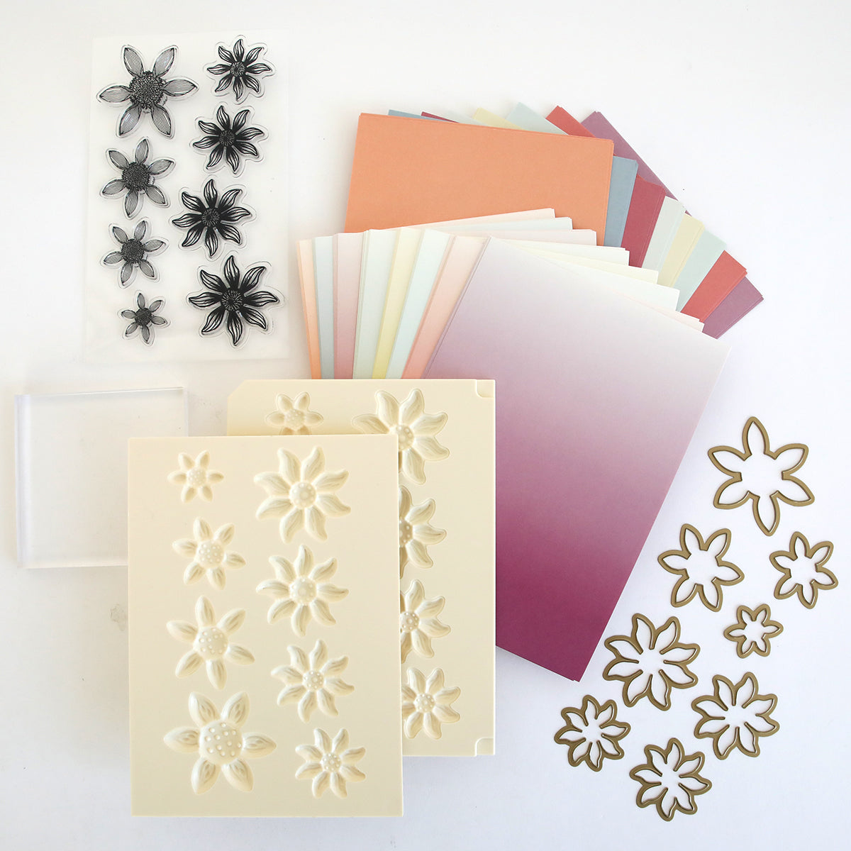 Blooms Flower Mold, Stamps and Dies