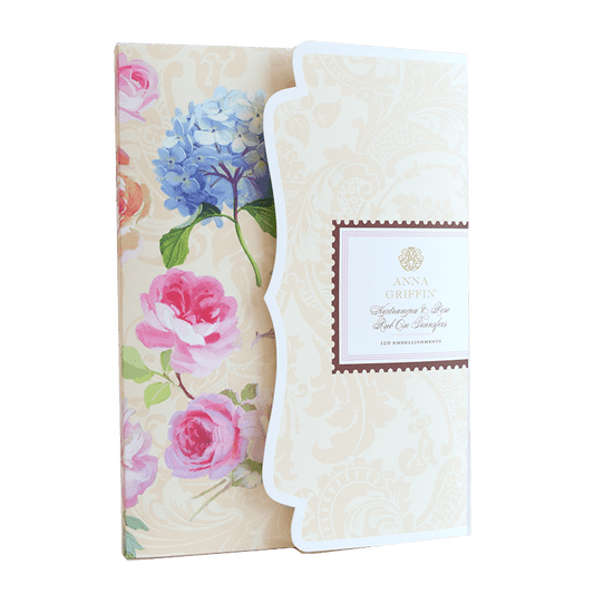 Hydrangea and Rose Rub On Transfers