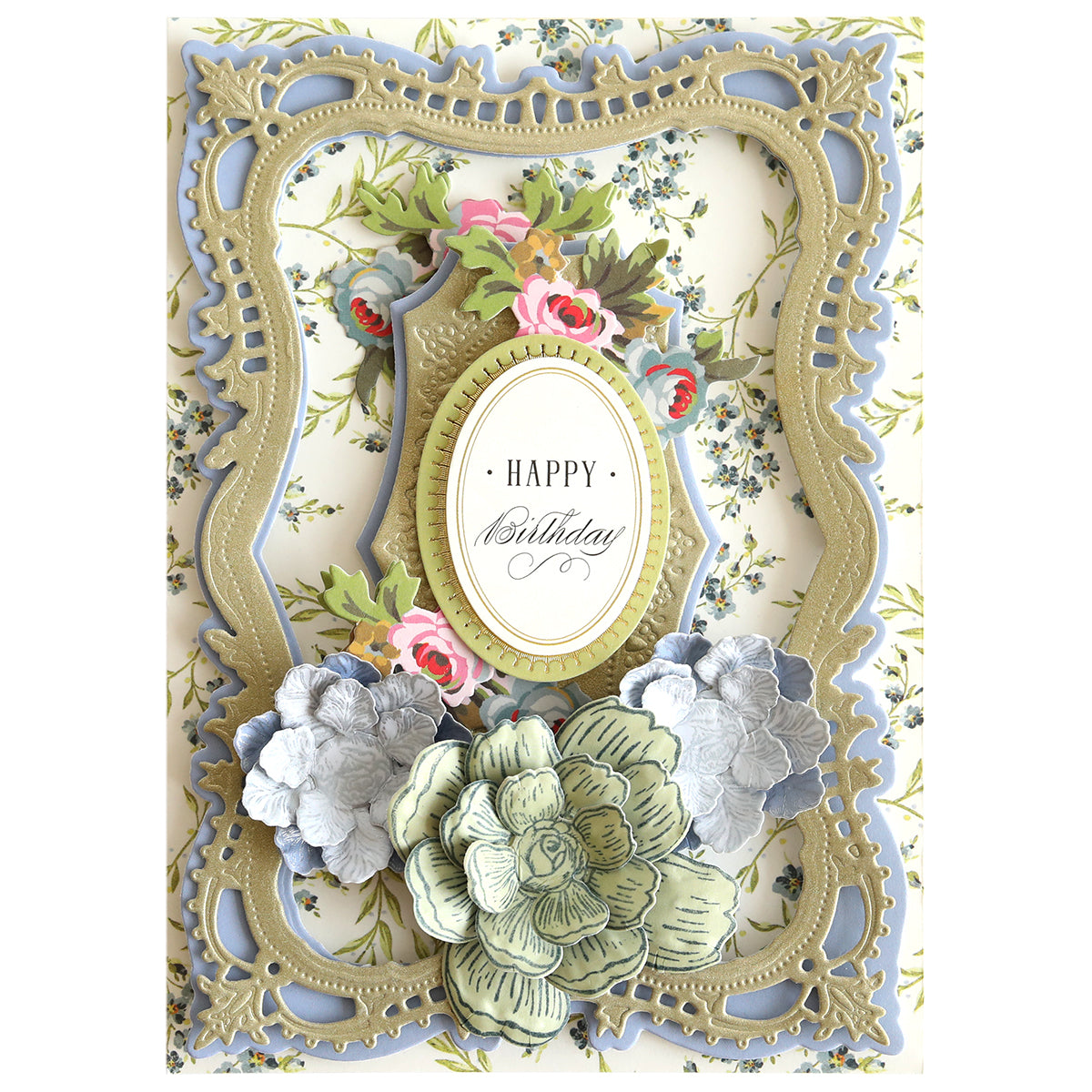 Posies Flower Mold, Stamps and Dies