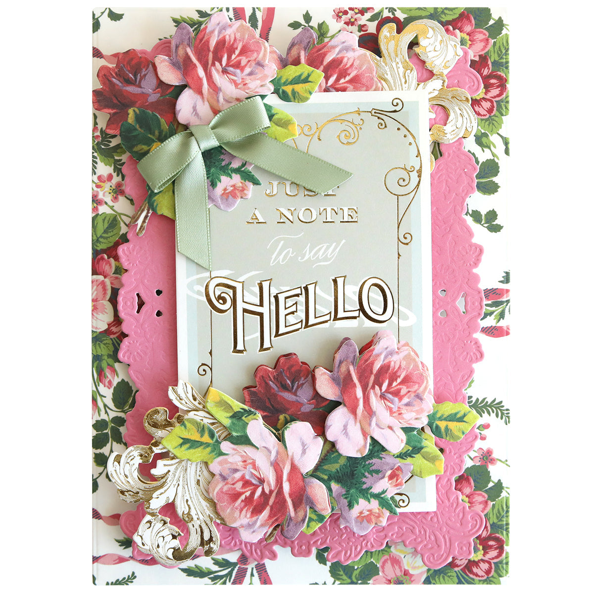 Antique Greetings Postcard 120 Embellishment Stickers