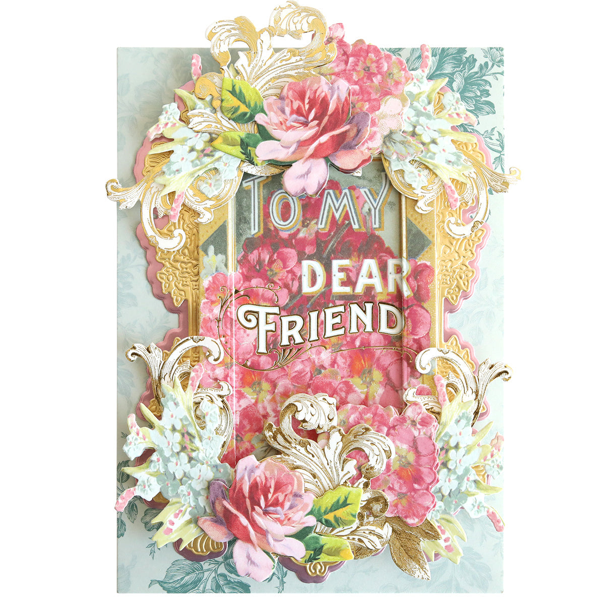 Antique Greetings Postcard 120 Embellishment Stickers