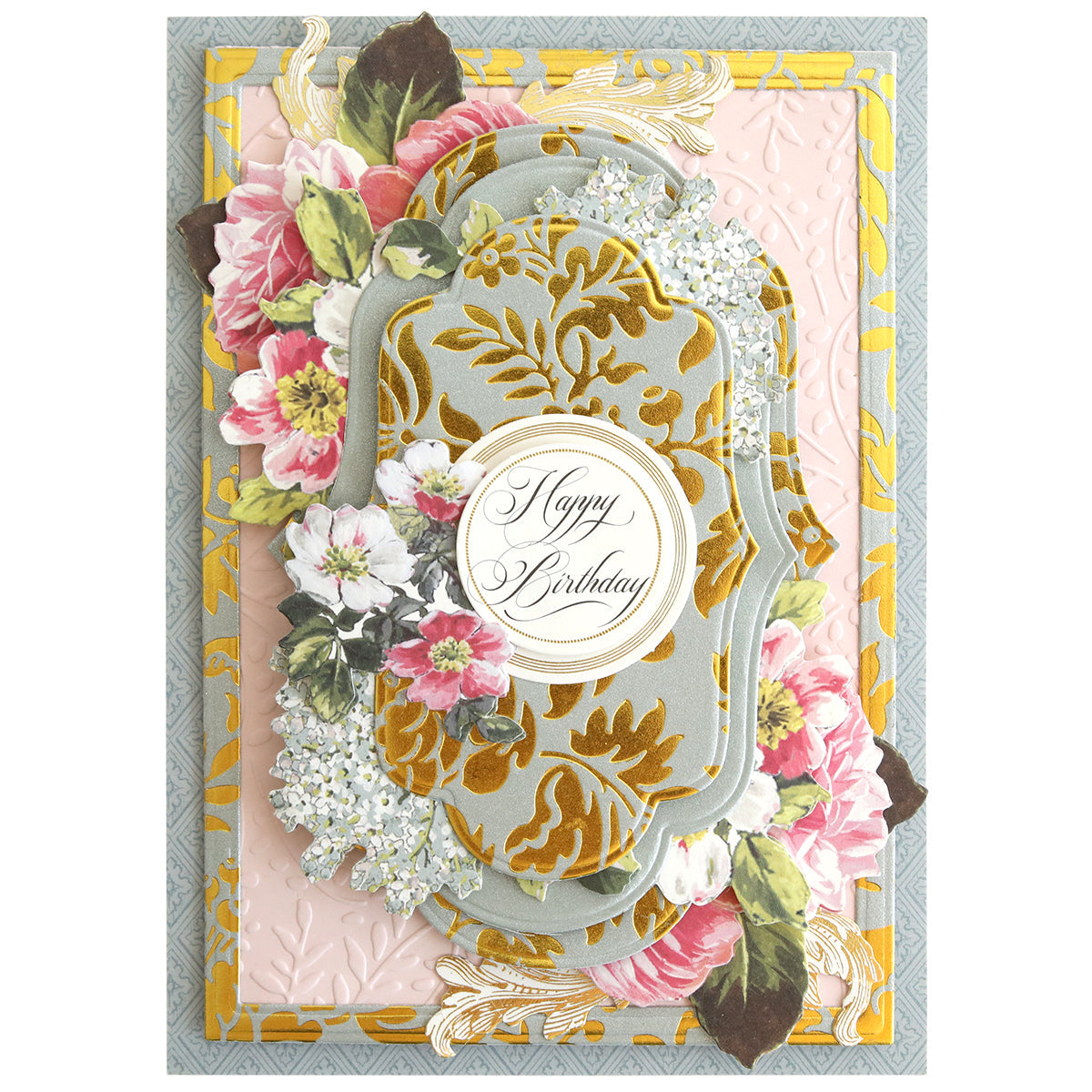 Gilded Floral Hot Foil Plates