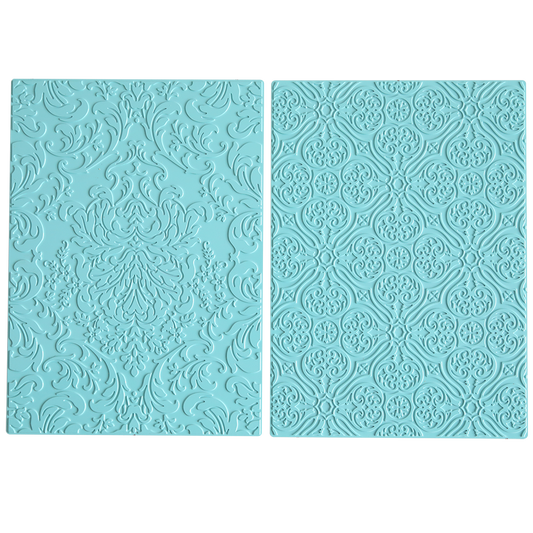 Gilded Damask Hot Foil Plates