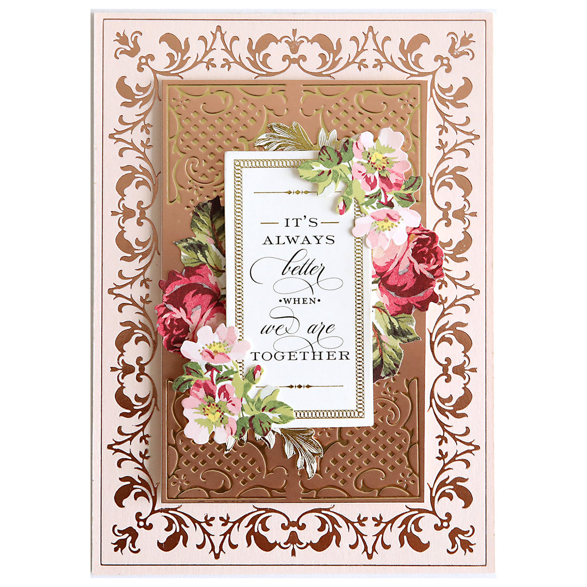 Gilded Fleur Frames Hot Foil Plates