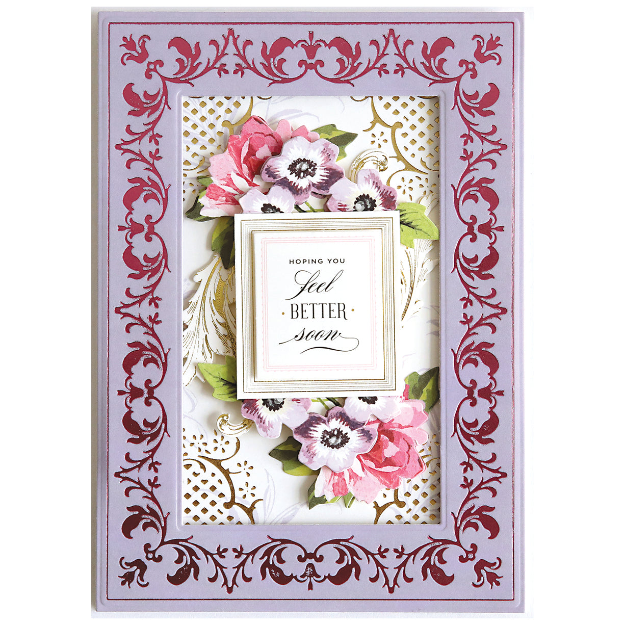Gilded Fleur Frames Hot Foil Plates
