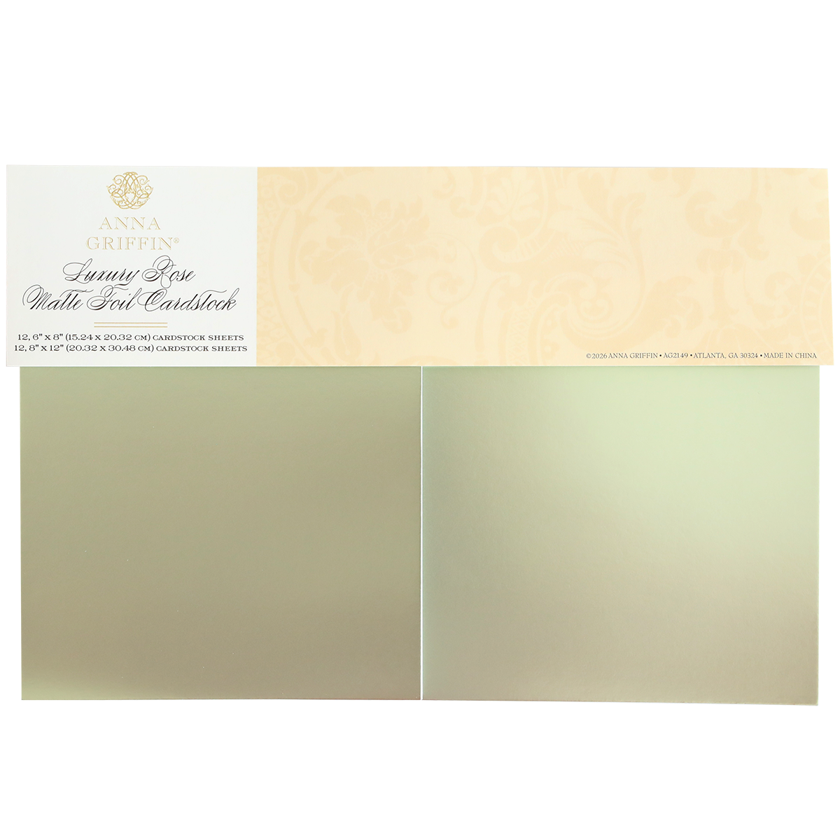 Luxury Rose Collection Green Matte Foil Cardstock
