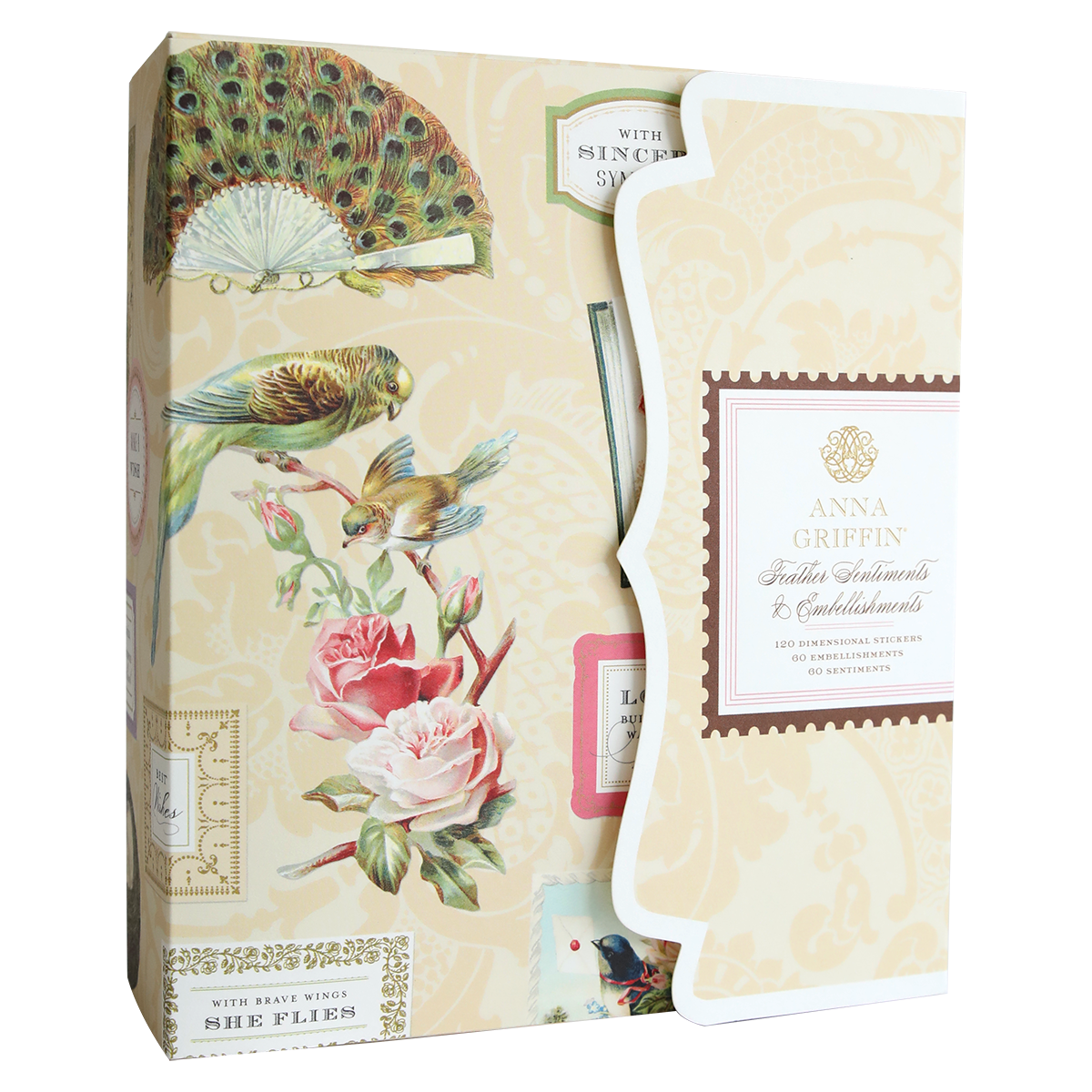 Feather Embellishments and Sentiments