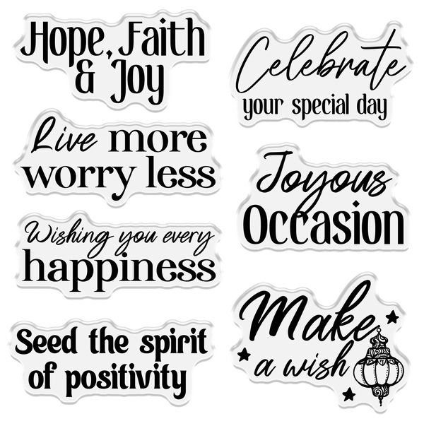 Arabian Nights 4" x 4" Clear Acrylic Stamps 7 Piece - Joyous Occasions
