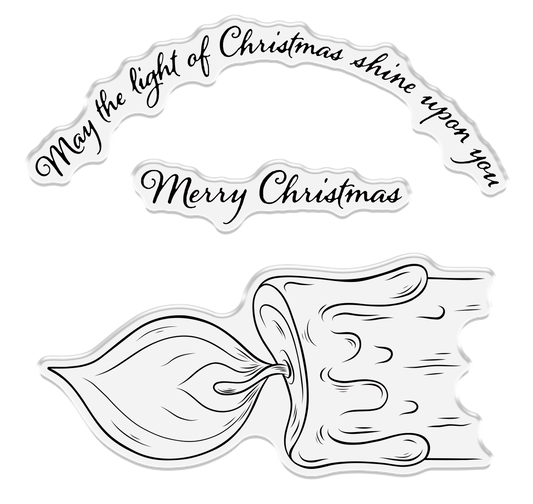 Christmas by Candlelight Clear Acrylic Stamp Set - The Light of Christmas