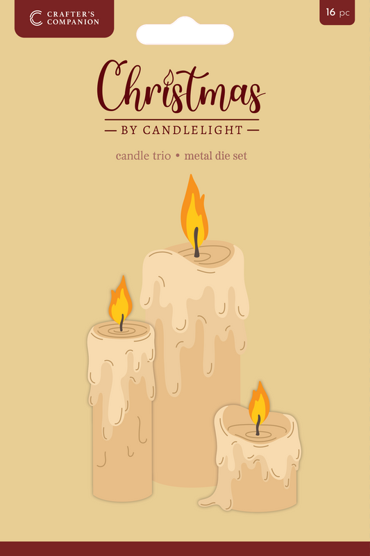 Christmas by Candlelight Metal Die Set - Candle Trio