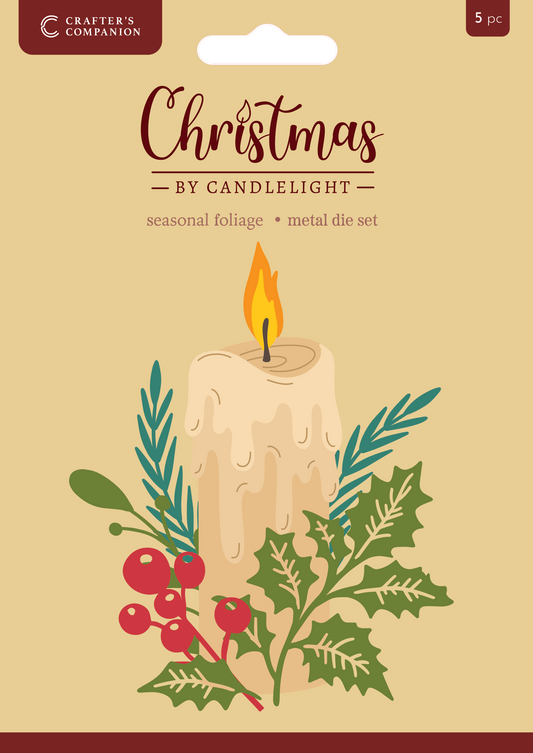 Christmas by Candlelight Metal Die Set - Seasonal Foliage