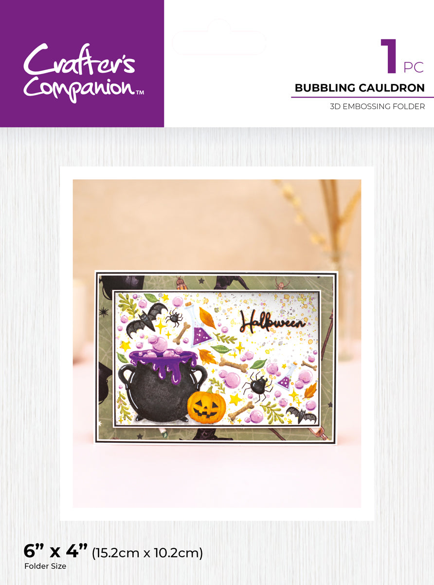 Crafter's Companion 6"x4" 3D Embossing Folder - Bubbling Cauldron