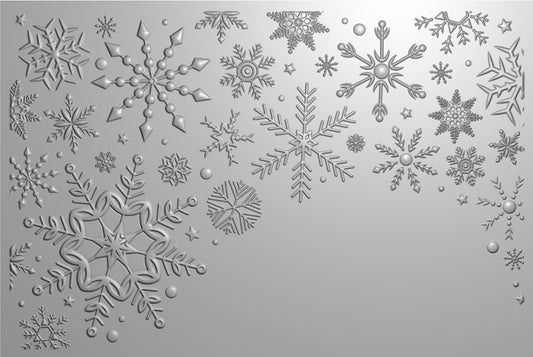 Crafter's Companion 6"x4" 3D Embossing Folder - Sparkling Snowflakes
