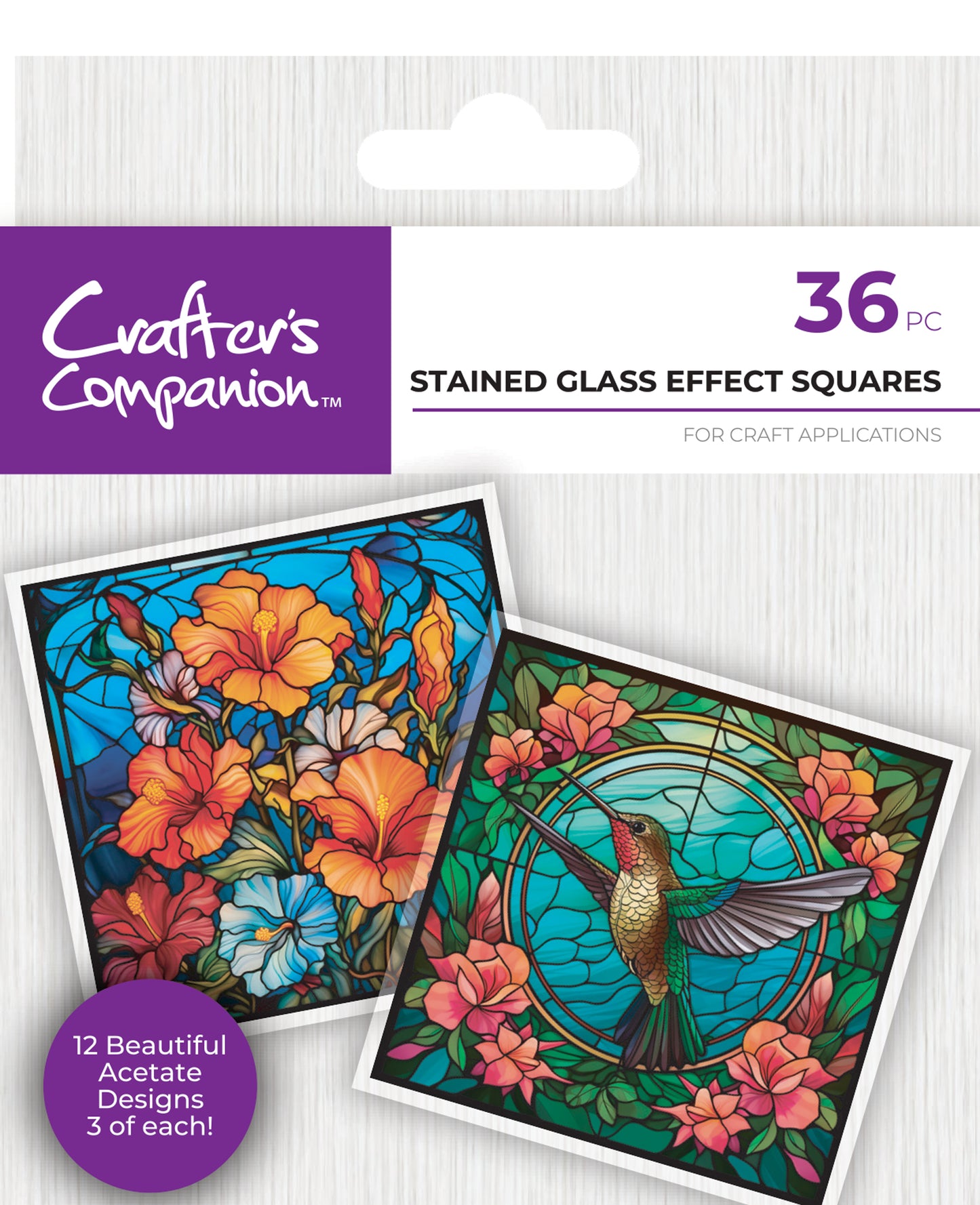 Crafter’s Companion Printed Acetate - Stained Glass Effect Squares