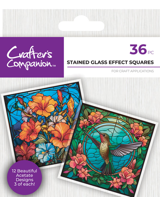 Crafter’s Companion Printed Acetate - Stained Glass Effect Squares