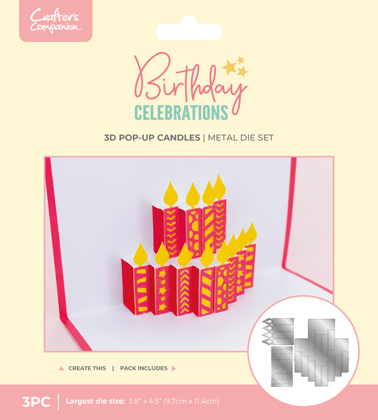 Crafter's Companion Birthday Celebrations Metal Die - 3D Pop-Up Candles