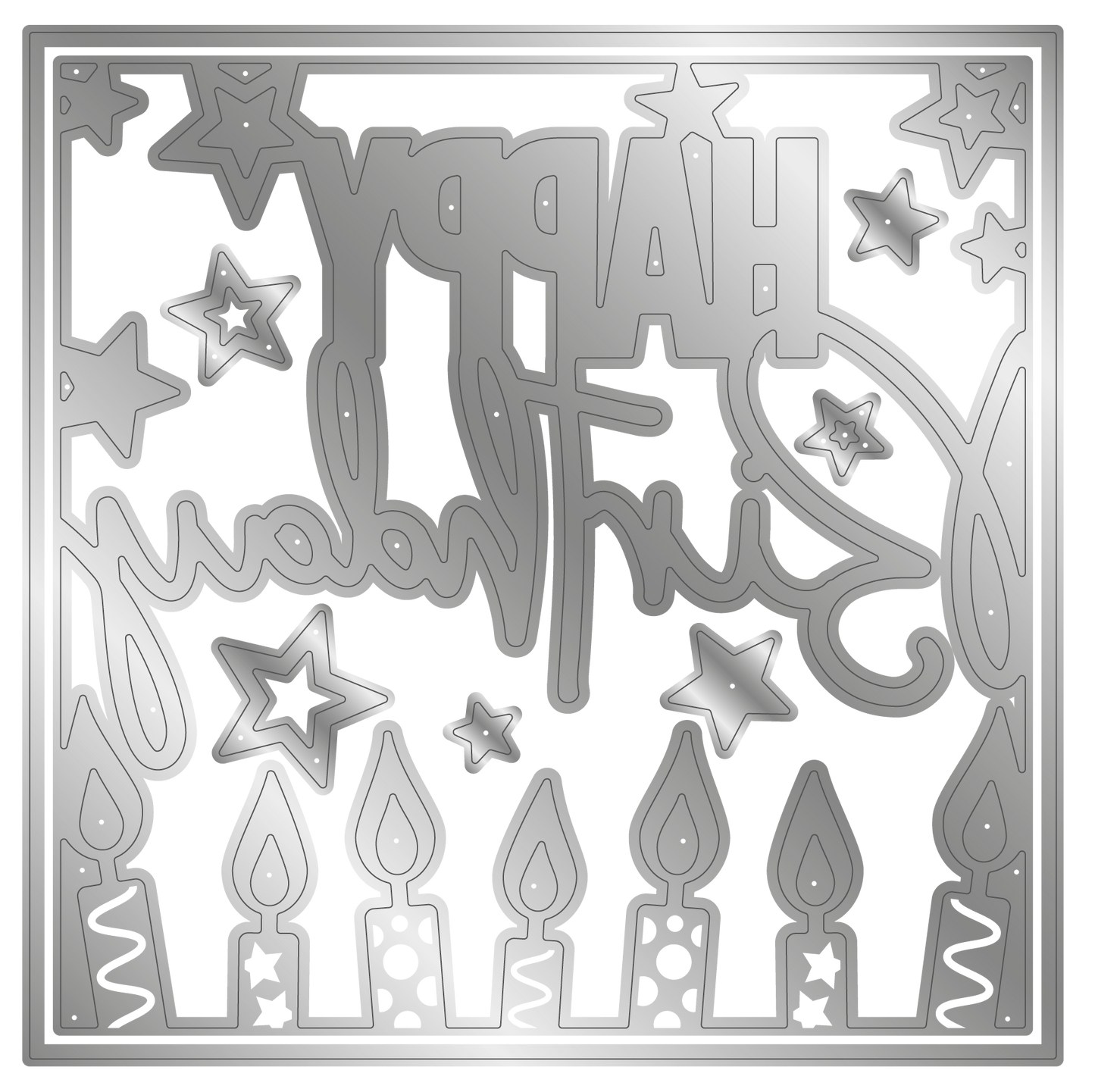 Crafter's Companion Birthday Celebrations Metal Die Create-a-Card - Happy Birthday