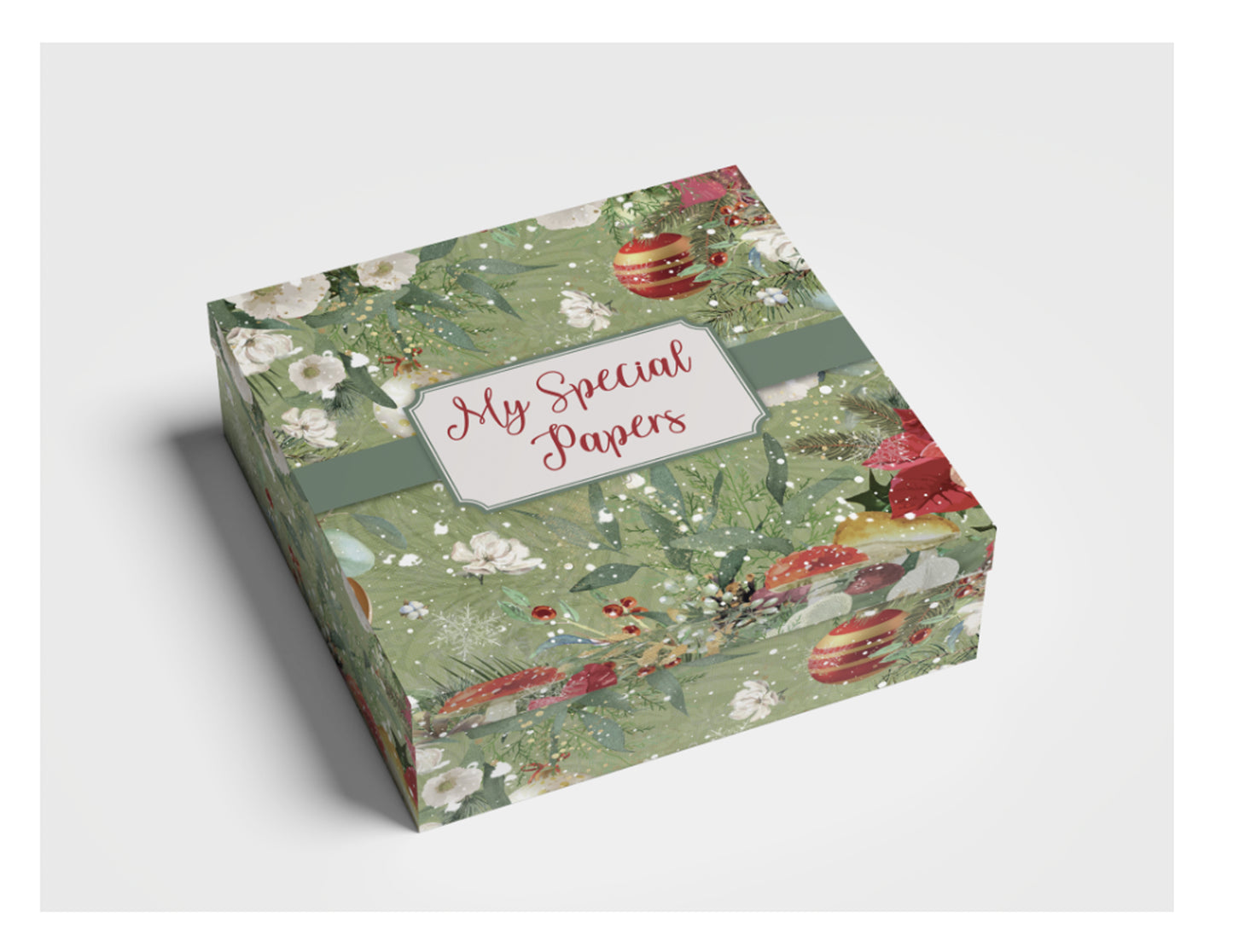 My Special Christmas Papers Box - 6” x 6”