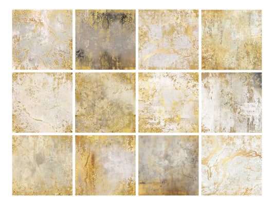 Crafter's Companion 12”x12” Paper Pad - Gold Textures