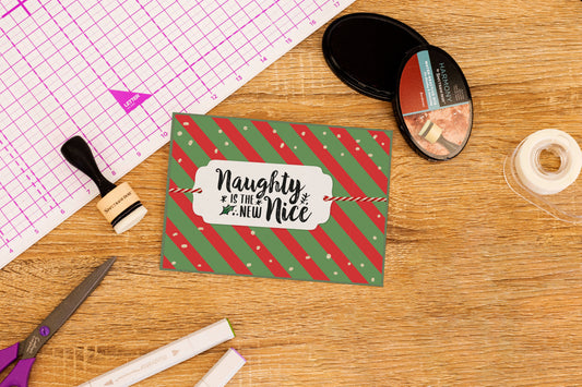 Crafters Companion - Clear Acrylic Stamp - Naughty is the new nice