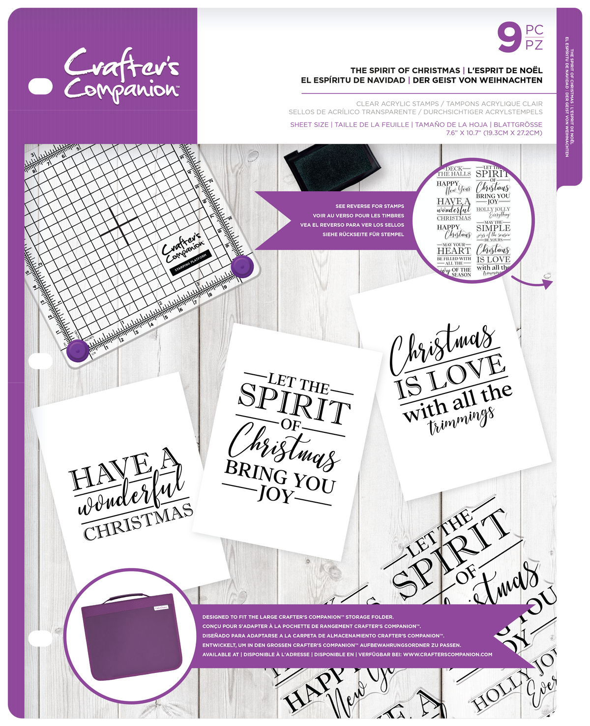 Crafters Companion Clear Acrylic Stamps - The Spirit of Christmas