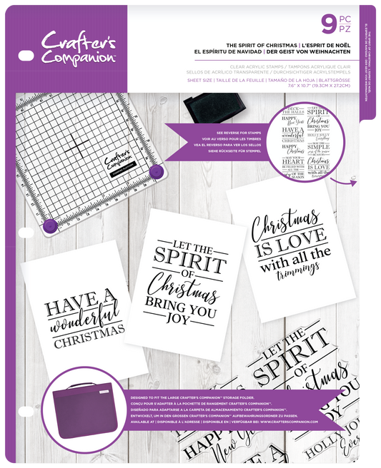 Crafters Companion Clear Acrylic Stamps - The Spirit of Christmas