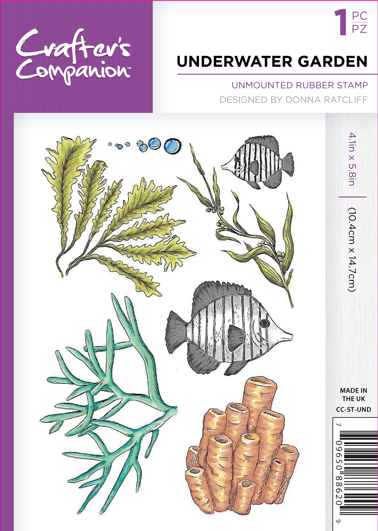 CC - Clear Acrylic Stamps - Underwater Garden