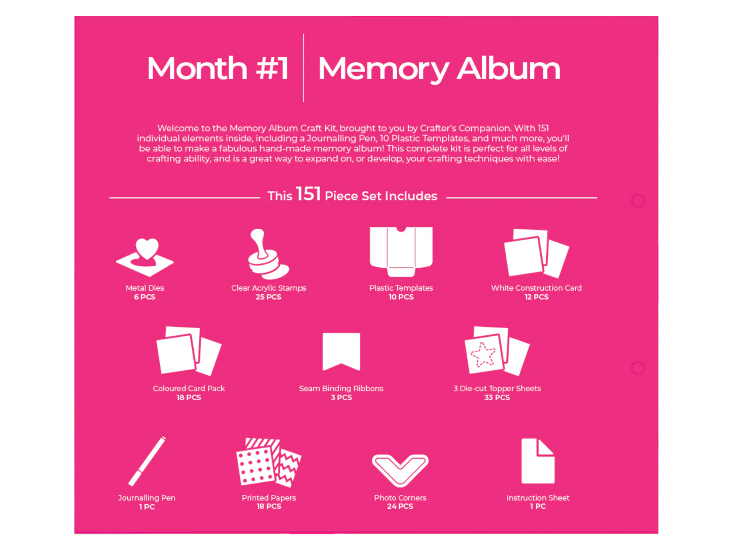 Crafter's Companion Craft Club - Memory Album