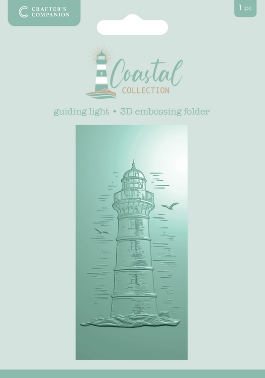 Crafter’s Companion Coastal Collection 3D Embossing Folder 2.75”x5.75” - Guiding Light