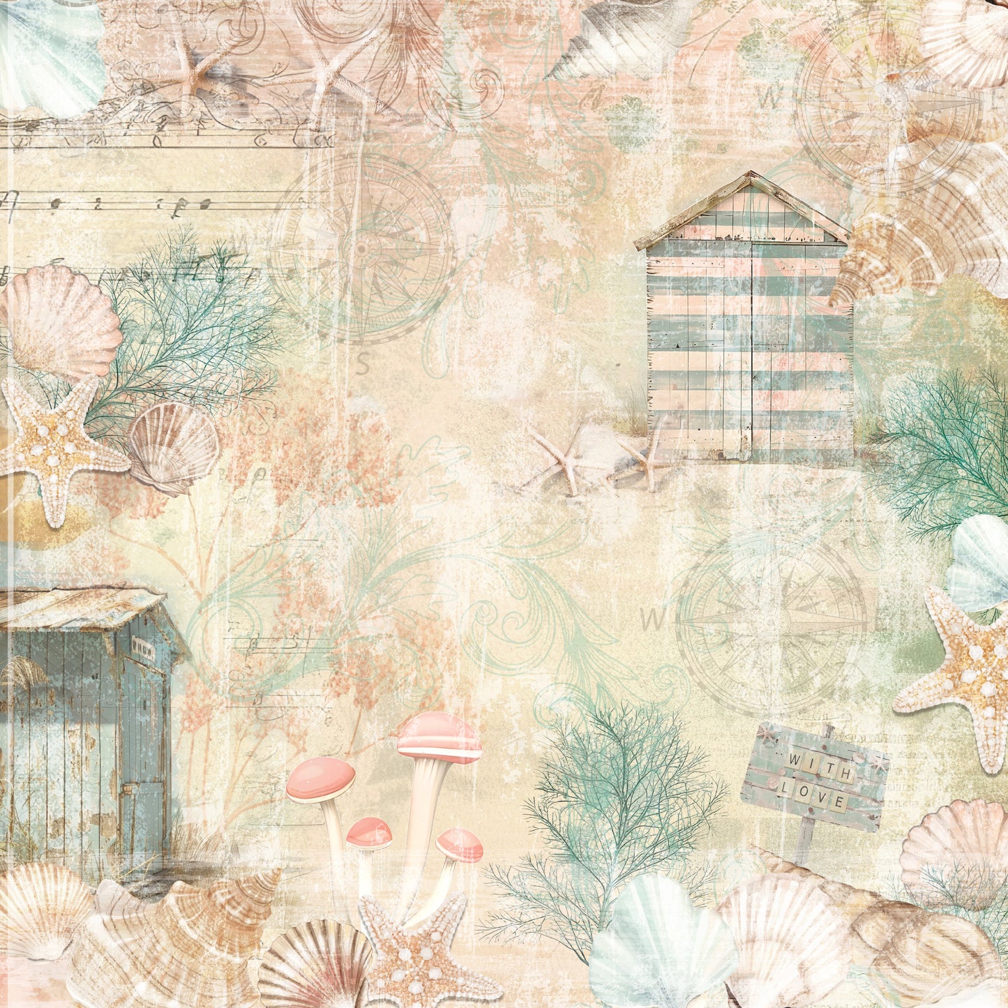 Crafter’s Companion Coastal Collection 12”x12” Paper Pad 