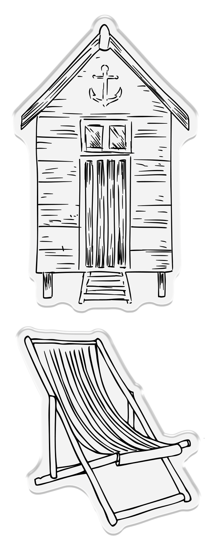 Crafter’s Companion Coastal Collection Stamp & Die - Beach Retreat