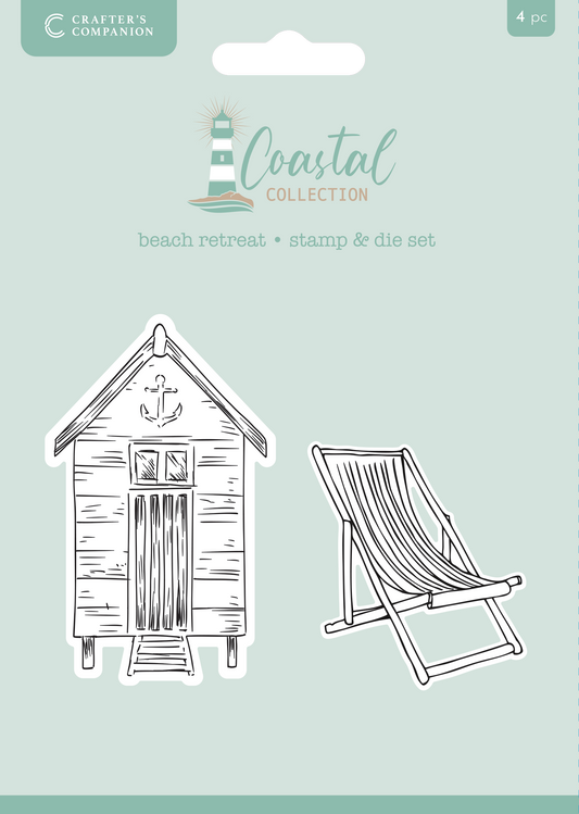 Crafter’s Companion Coastal Collection Stamp & Die - Beach Retreat