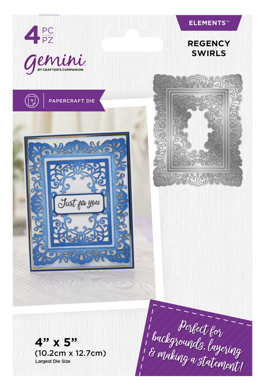 Crafters Companion - Die Cutting & Embossing - Regency Swirls